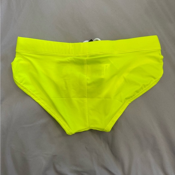 Vibrant Yellow Swim Trunks with Adjustable Fit - Picture 2 of 3